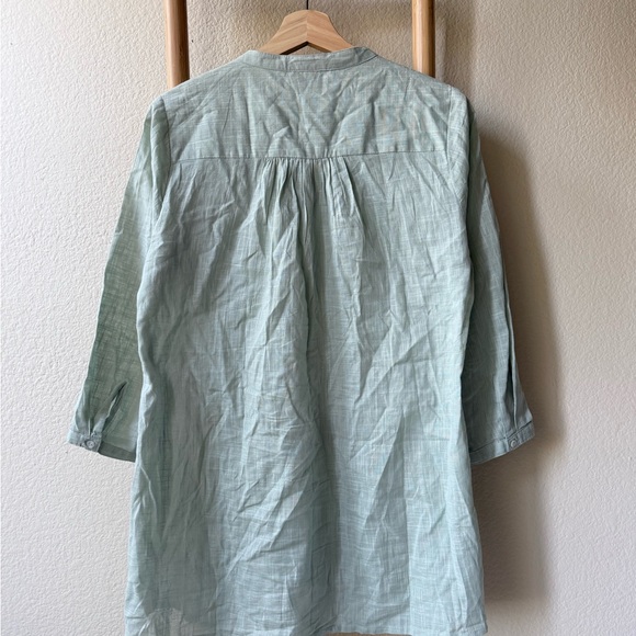 LSA Light Sage Linen Shirt Top - Picture 10 of 13